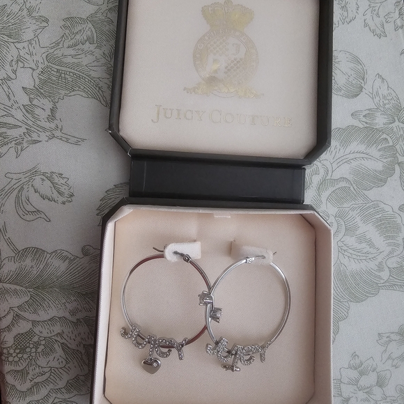 Juicy Couture Silver Tone Necklace and Earrings - Picture 6 of 8